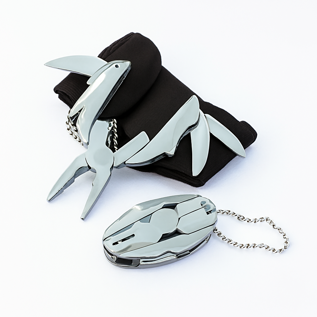 Stainless Steel Outdoor Portable Multitool Plier Knife Key Chain Screwdriver Mini Multi Tools With Leather Pouch For Camping, Hiking, And Everyday Use View Gallery - Pakistan