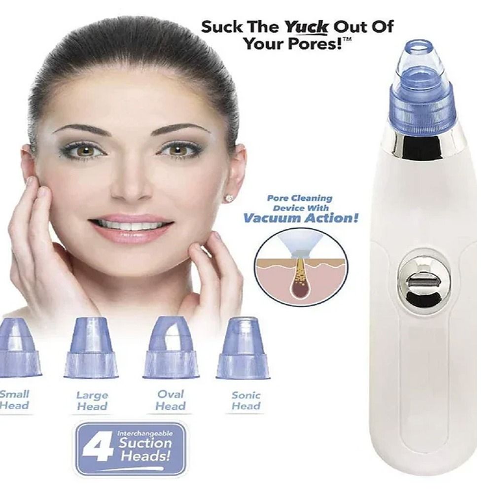 Derma Suction Pore Cleaning Device With Powerful Vacuum Action Gently Removes Dirt, Oil, And Blackheads, Leaving Skin Clean, Smooth, And Refreshed (Cell Operated) View Gallery - Pakistan