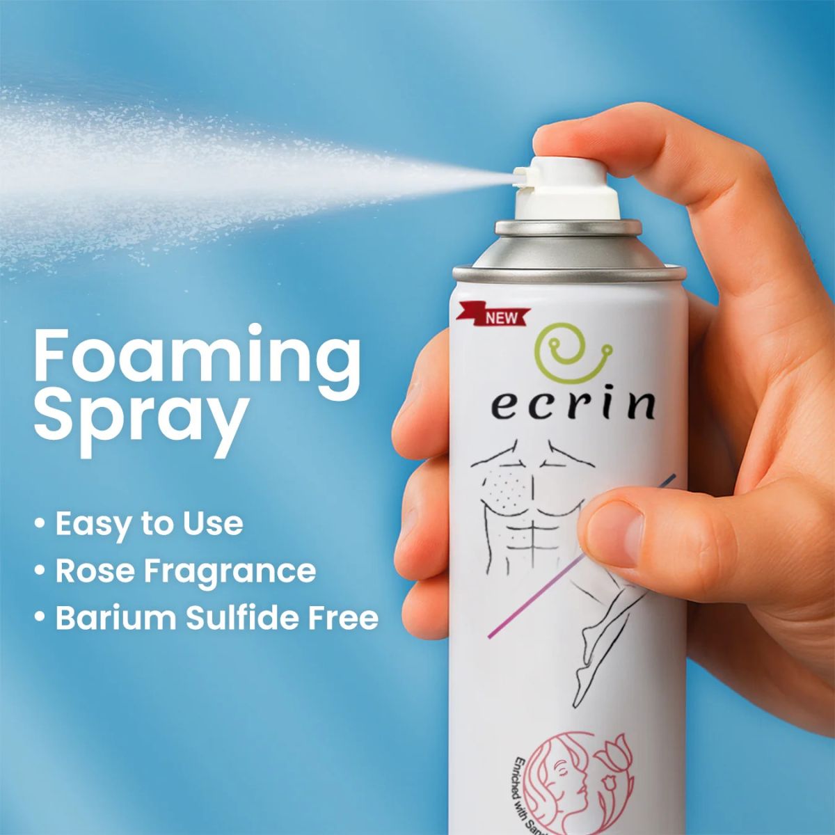 New Ecrin Hair Removal Foaming Spray - Advance Formula with Refreshing Fragrance (200ml) View Gallery - Pakistan