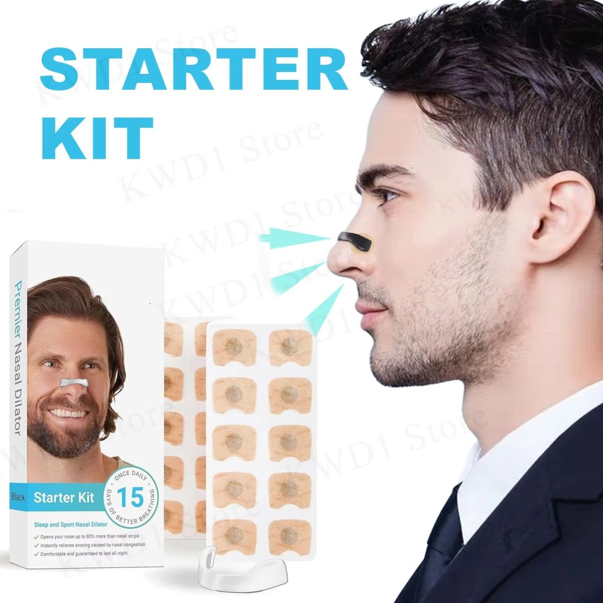 15pcs Magnetic Sport Nasal Strips For Air Intake Improvement Sleep Aid Breathing Dilators Reduce Snoring And Enhance Nighttime Rest