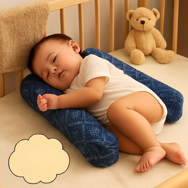 Baby Sleeping Comfort Pillow – Soft Support Pillow For Infants – Ergonomic Shape For Head, Neck And Back – Breathable And Washable Fabric