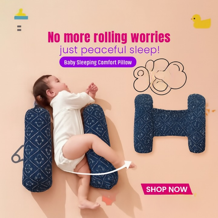 Baby Sleeping Comfort Pillow – Soft Support Pillow For Infants – Ergonomic Shape For Head, Neck And Back – Breathable And Washable Fabric View Gallery - Pakistan