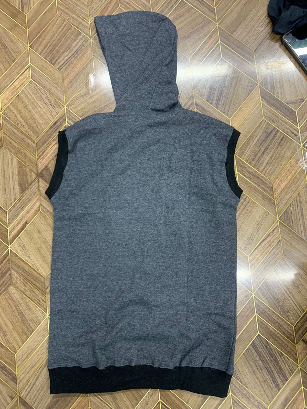 Premium Men's Sleeveless Tech Hoodie Vest | Full-Zip, Jersey Fabric | Ultimate Activewear for Gym, Running, and Layering Comfort View Gallery - Pakistan
