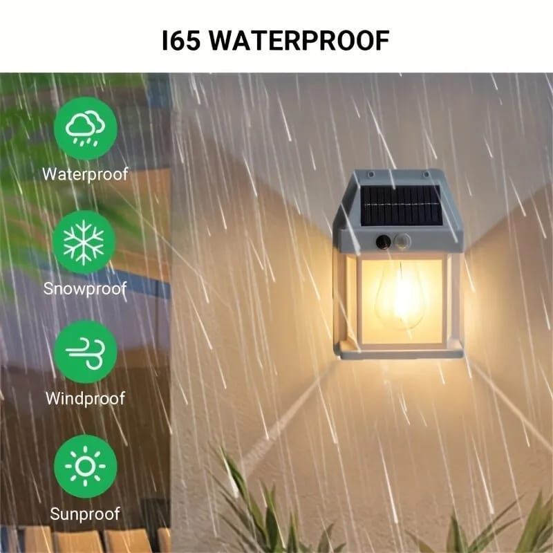 Solar Tungsten Filament Lamp Outdoor Waterproof Intelligent Induction Wall Lamp Courtyard Garden Villa Lighting View Gallery - Pakistan