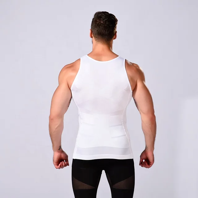 Slim N Fit Body Shaper Vest Shirt - Tank Top Sleeveless Shapewear For Men (White) View Gallery - Pakistan