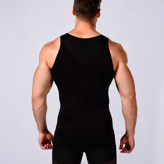 Slim N Fit Body Shaper Vest Shirt - Tank Top Sleeveless Shapewear For Men (Black) View Gallery - Pakistan