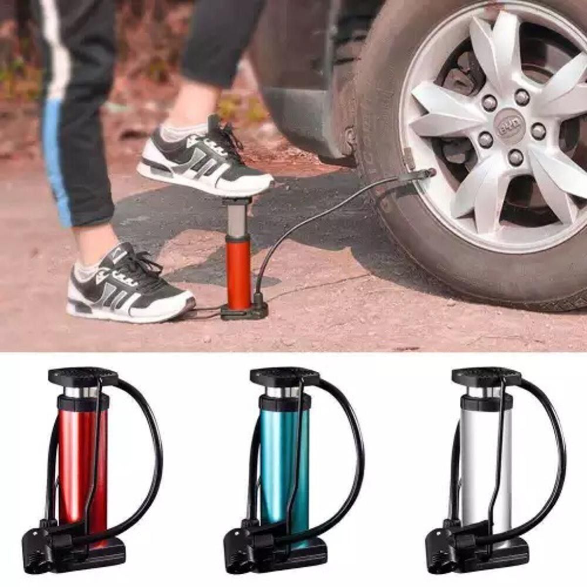 High Pressure Foot Air Pump – Heavy-Duty Mini Foot Pump for Bicycle, Ball, Scooter, Car &amp; Inflatable Toys (Without Gauge) (Random Color)
