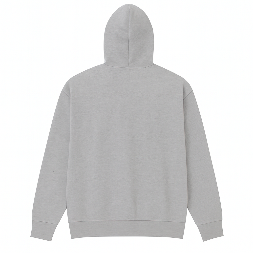 Printed Grey Hoodie for Teens & Adults – Black Skull Graphic, Premium Fabric View Gallery - Pakistan