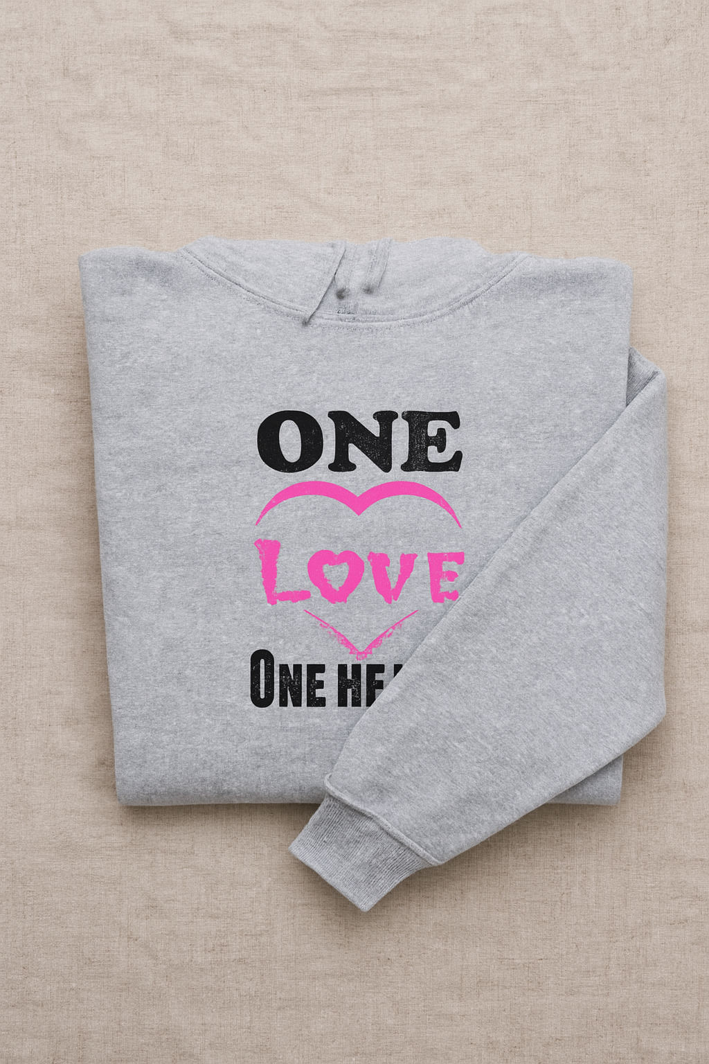 New Summer Collection Full Grey Hoodie one love one heart  Printed For girl And Boys View Gallery - Pakistan