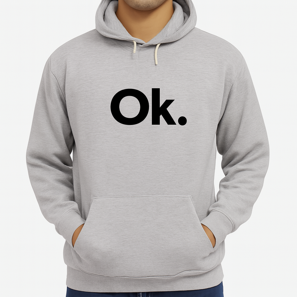 New Summer Collection Full Grey Hoodie OK Printed For Girls And Boys View Gallery - Pakistan