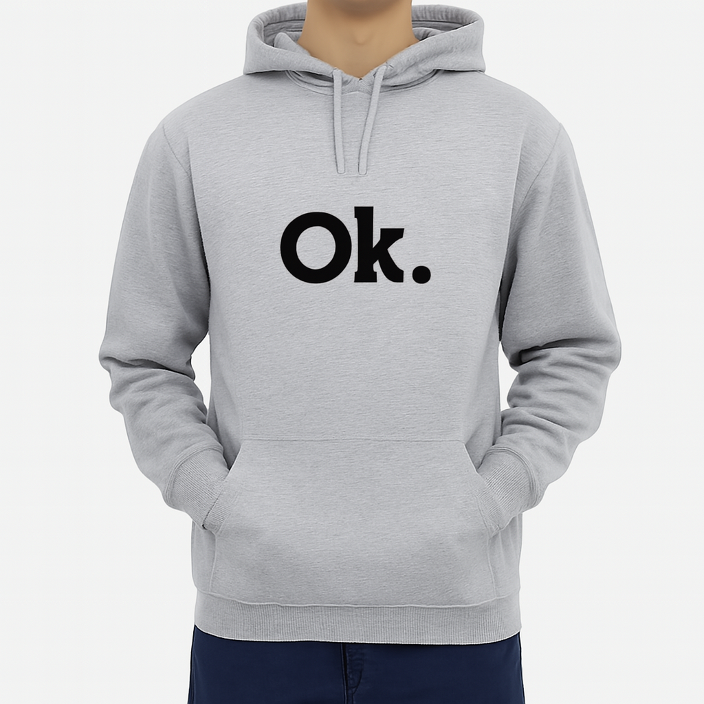 New Summer Collection Full Grey Hoodie OK Printed For Girls And Boys View Gallery - Pakistan