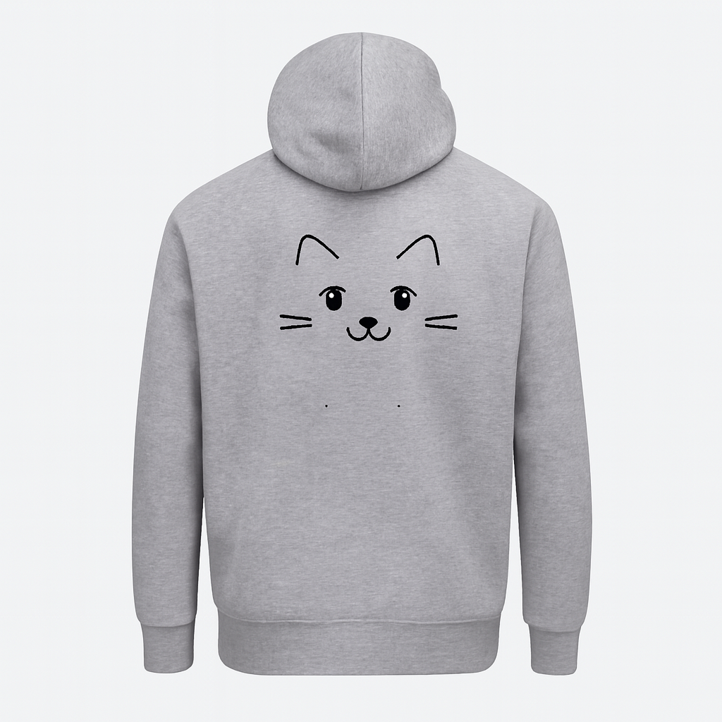 New Summer Collection Full Grey Hoodie Cute Cat Printed For Girl And Boys View Gallery - Pakistan