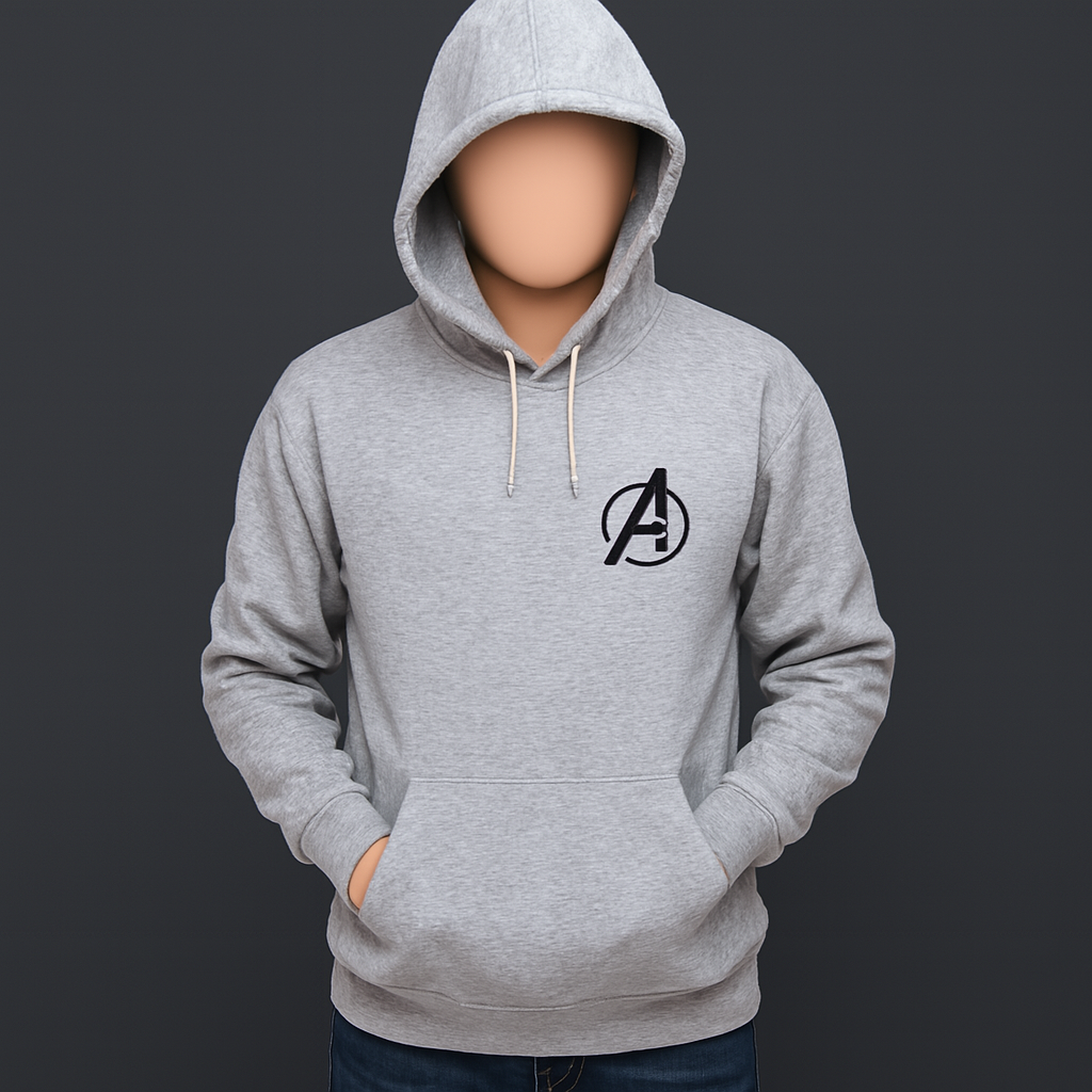 New Summer Collection Full Grey Hoodie Avenger Printed For Men And Boys View Gallery - Pakistan