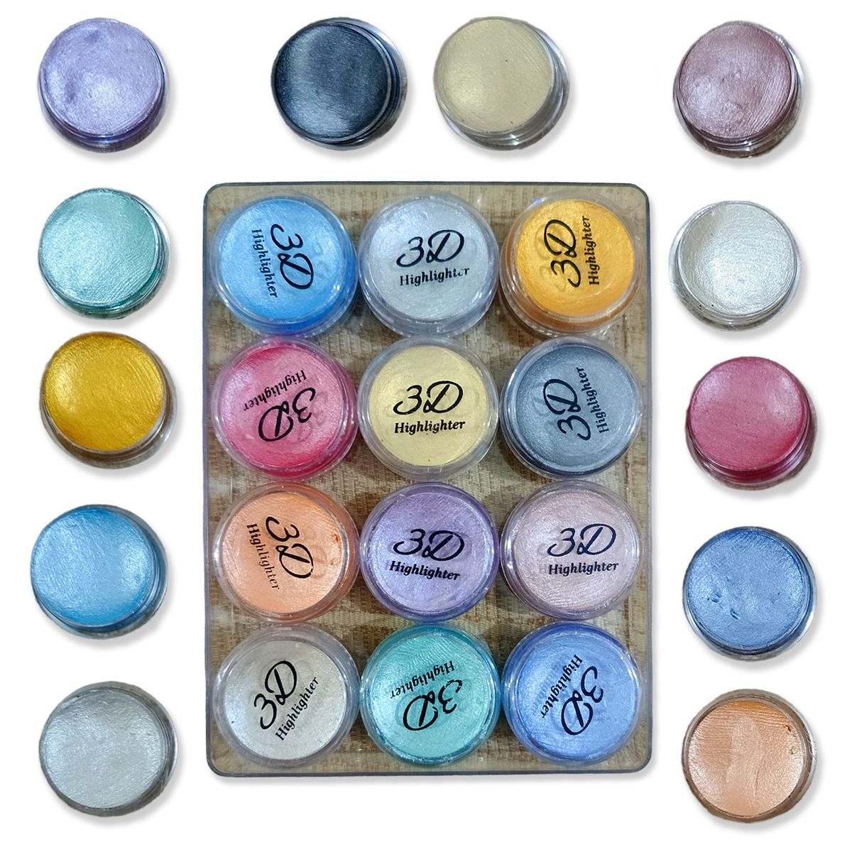 Professional 3D Highlighter 12 Color Palette – Trendy Creamy Shimmer Kit With Pressed Powder Shades – Shiny Makeup Cosmetic Palette Box For Radiant Glow View Gallery - Pakistan