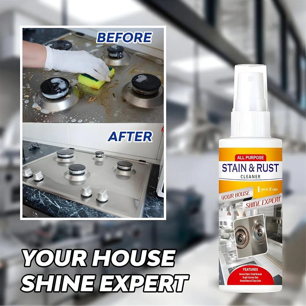 All Purpose Stain &amp; Rust Cleaner – Powerful Multi-Surface Rust Remover with 100% Guaranteed Results - 30ML