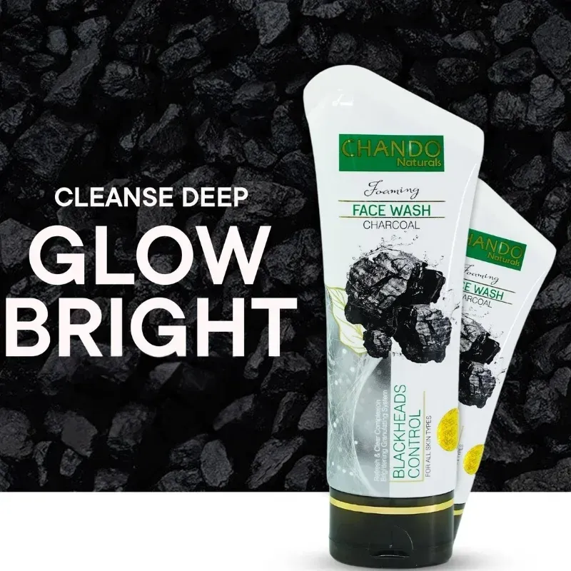 CHANDO Naturals Foaming Face Wash Charcoal – Deep Cleansing &amp; Blackhead Control