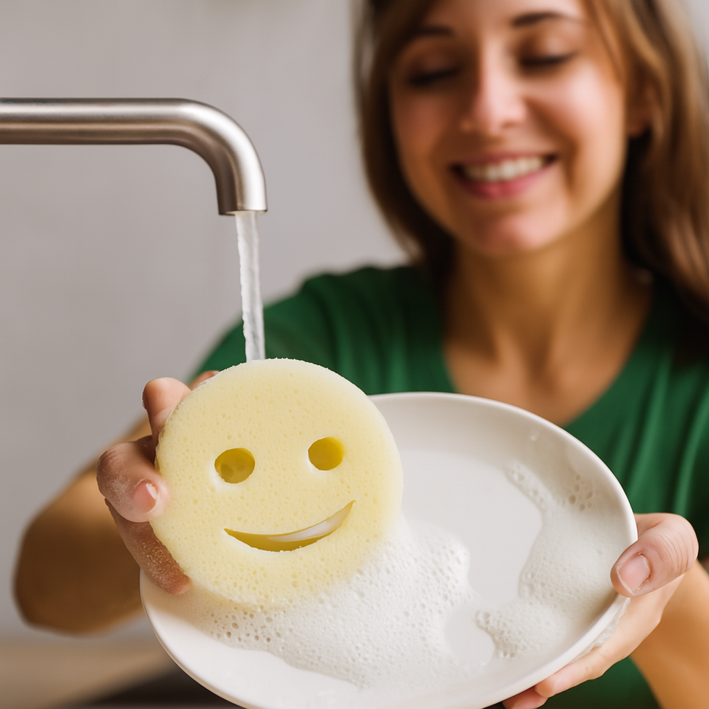 Smiley Face Scrub Sponge – Mr. & Mrs. Scrub | Gentle on Surfaces, Tough on Messes View Gallery - Pakistan
