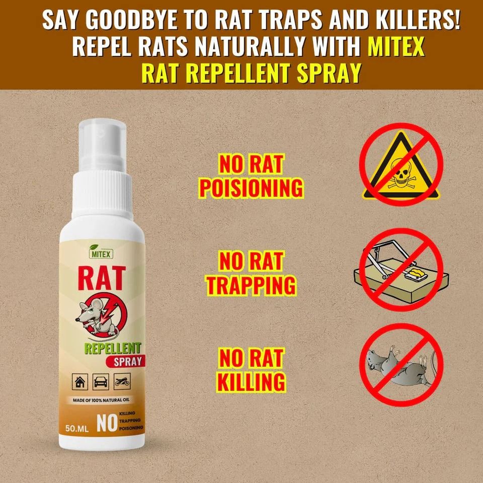 Rat Repellent Spray – Protects Car Wires & Engine, Home & Office Use, Long-Lasting (50ml) View Gallery - Pakistan