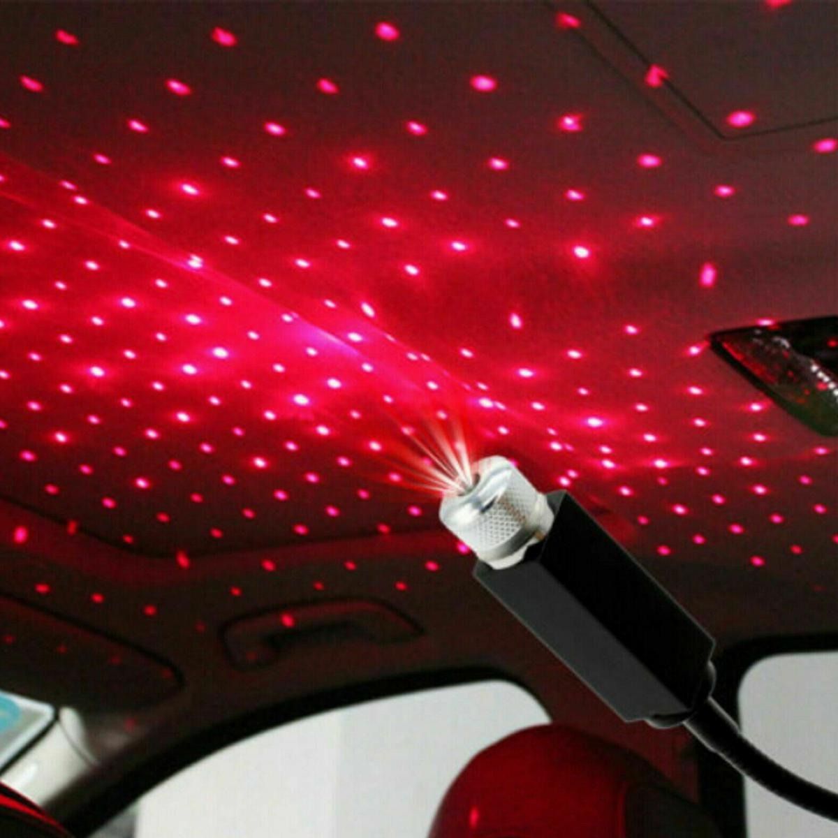 LED Galaxy Star Light  – USB Powered Rotating Starry Sky Laser Night Light For Bedroom Car Roof And Ceiling Decoration – Red Color