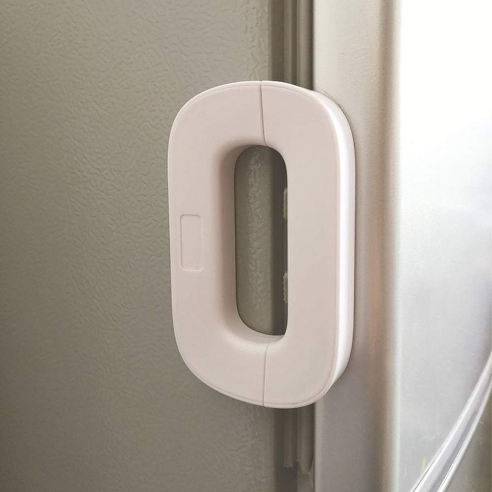 Child Safety Refrigerator Lock – Self Adhesive Fridge And Freezer Door Lock With Double Safety Button And Easy One Hand Operation View Gallery - Pakistan
