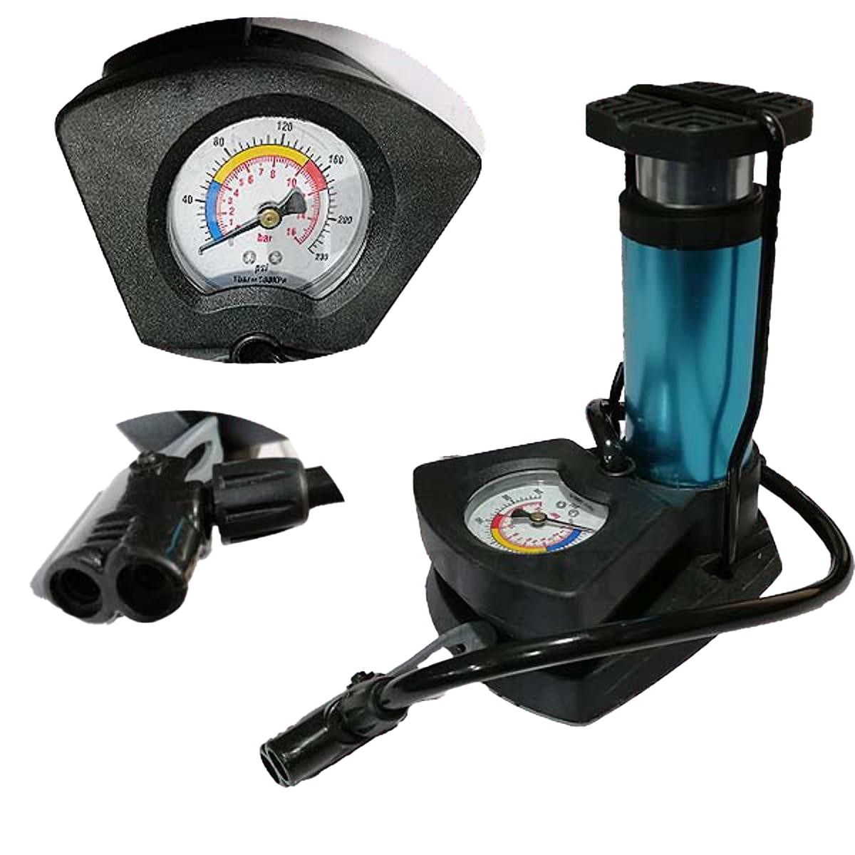 Foot And Hand Air Pump With Air Pressure Gauge – Fast Portable Car Bike And Cycle Inflator For Tires Balls And Inflatables View Gallery - Pakistan