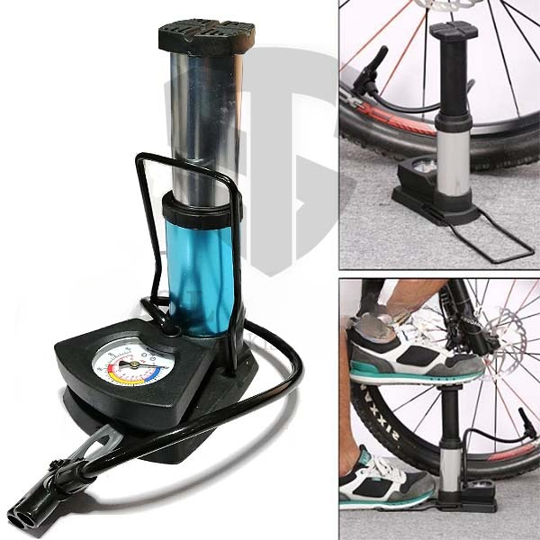 Foot And Hand Air Pump With Air Pressure Gauge – Fast Portable Car Bike And Cycle Inflator For Tires Balls And Inflatables View Gallery - Pakistan