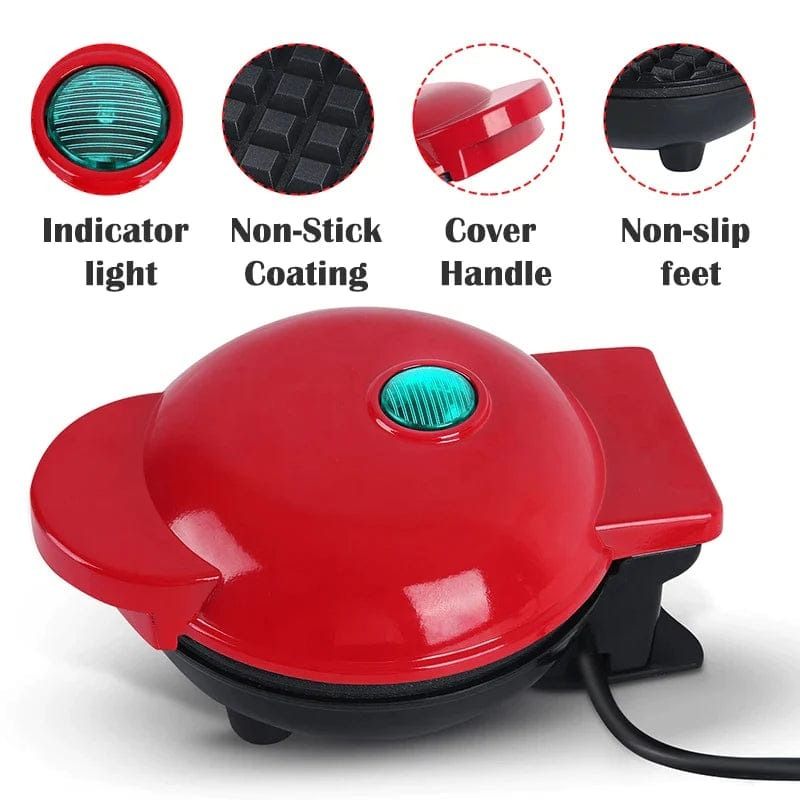 Waffle Maker Breakfast Machine – Non Stick Easy Clean Compact Electric Appliance For Quick And Delicious Homemade Waffles View Gallery - Pakistan