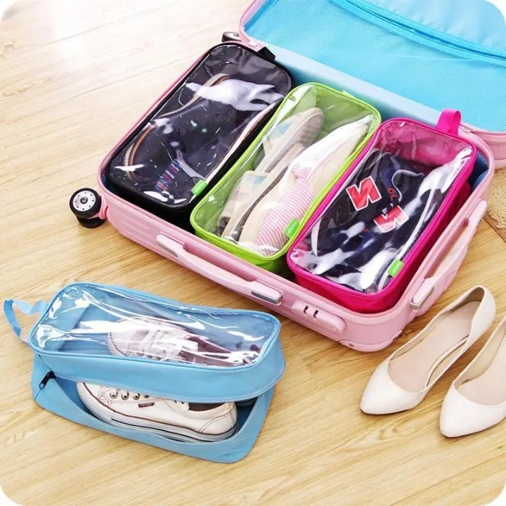 Waterproof Travel Shoe Bag – Portable Ventilated Gym Organizer for Sports Shoes, Yoga, Basketball &amp; Football – Odor-Proof (Random color)
