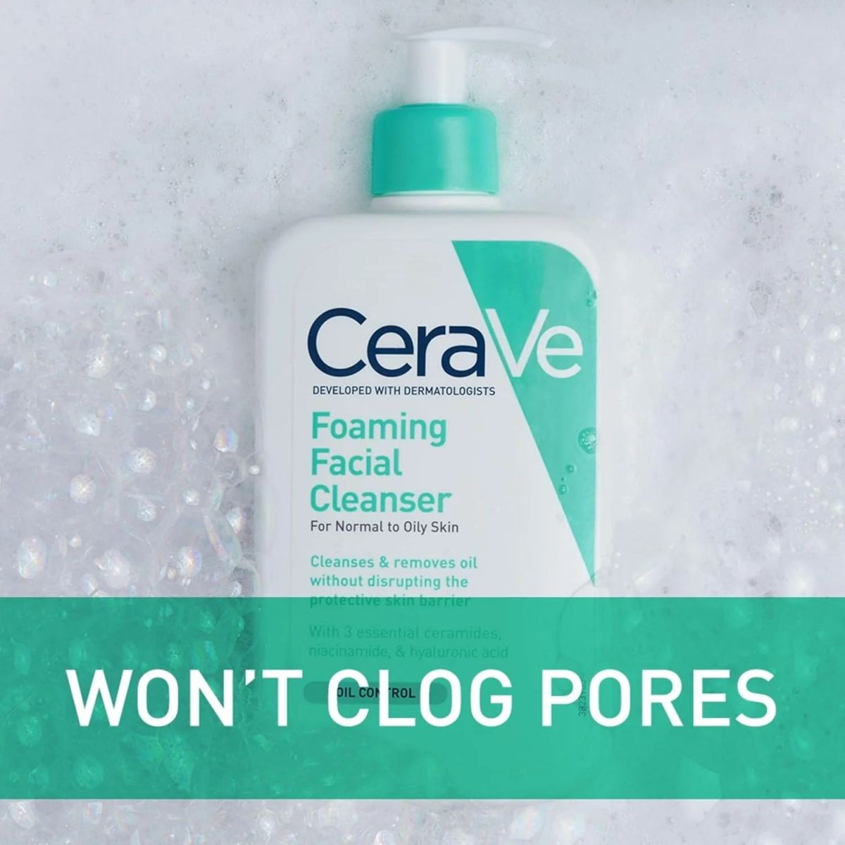 CeraVe Foaming Facial Cleanser for Normal to Oily Skin – Oil Control with Ceramides, Niacinamide & Hyaluronic Acid, 237ml View Gallery - Pakistan