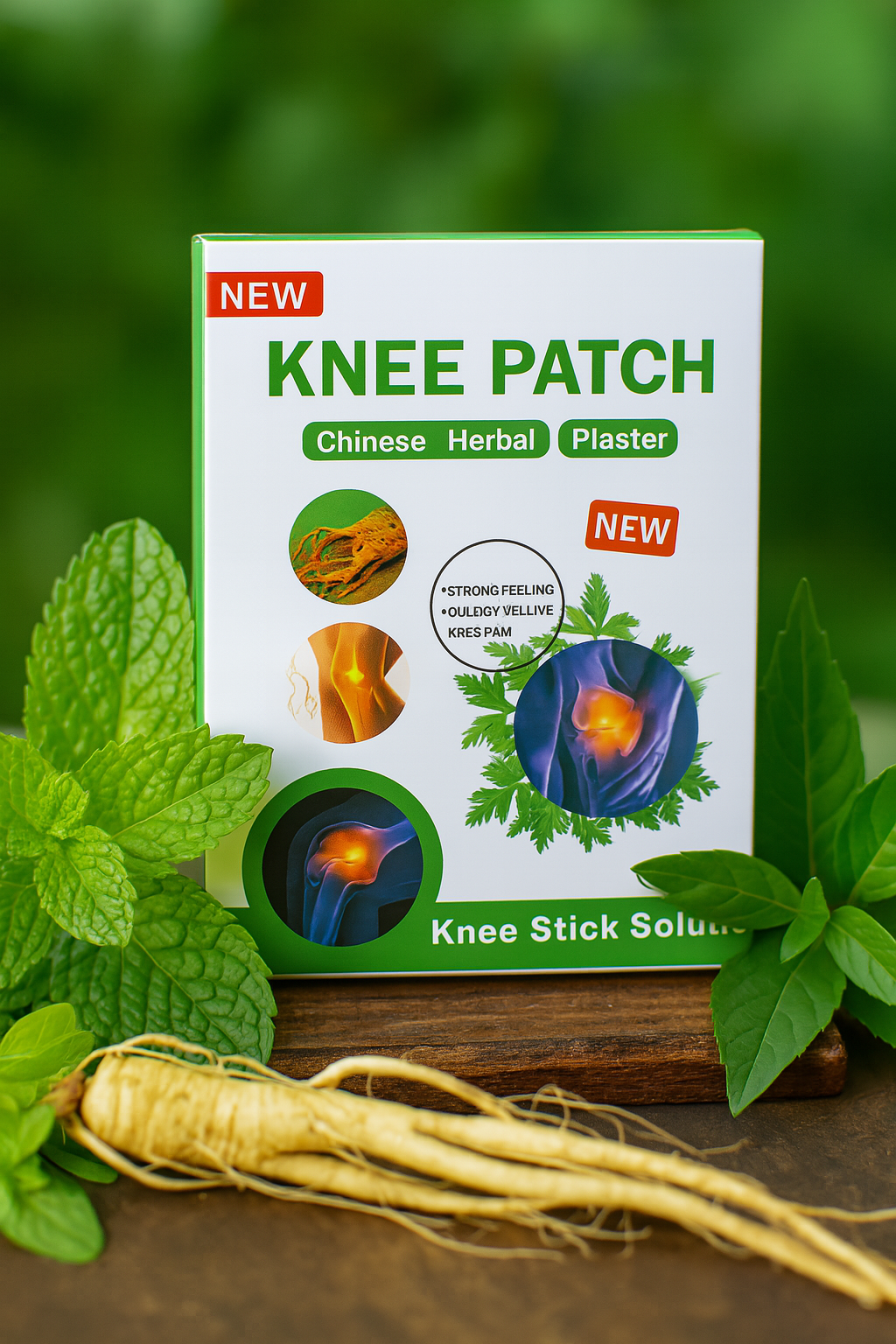 Herbal Knee Pain Relief Patch – Heat Therapy for Joint &amp; Muscle Comfort, Natural Ingredients Pack Of 10 Pcs