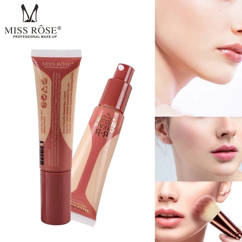 Miss Rose BB Cream Perfect Cover Foundation & Skincare in One – 40g | Full Coverage, Lightweight, Natural Finish – Available in Air, Ivory & Beige Shades View Gallery - Pakistan