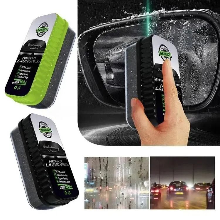 Oil Film Brush Glass Cleaning Board – Car Windshield Oil Film &amp; Stain Remover, Quick Cleaning Solution, 150ml