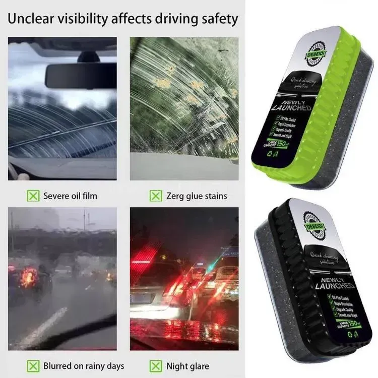 Oil Film Brush Glass Cleaning Board – Car Windshield Oil Film & Stain Remover, Quick Cleaning Solution, 150ml View Gallery - Pakistan