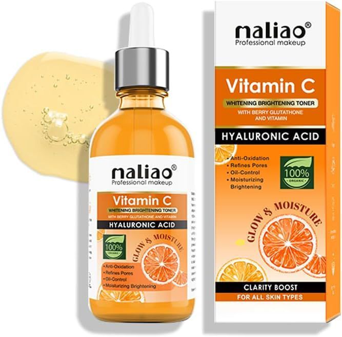 Maliao Vitamin C Whitening Brightening Toner with Berry Glutathione & Hyaluronic Acid – Anti-Oxidation, Pore Refining, All Skin Types, 30ml View Gallery - Pakistan