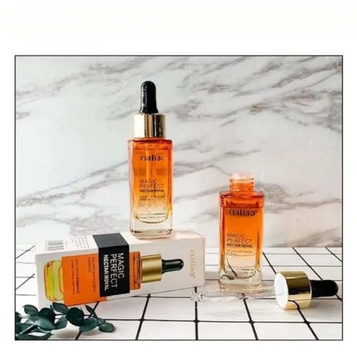 Maliao Magic Perfect Nectar Royal Vitamin C+E Serum – Restores Glow &amp; Nourishes Dry, Dull Skin, 30ml