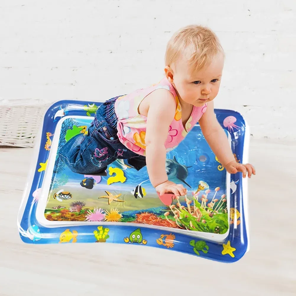 Inflatable Water Play Mat – Premium Baby Toy for Infants & Toddlers (3–24 Months), Muscle Strengthening & Sensory Development, 27.4x21.5x2.2 inch (Random Color) View Gallery - Pakistan