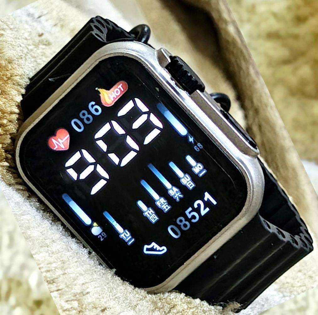 Black Stylish LED Digital Watch – Cell Operated Wrist Watch with Bright Display, Lightweight &amp; Trendy Design for Men &amp; Women – Non Waterproof (Without Box)