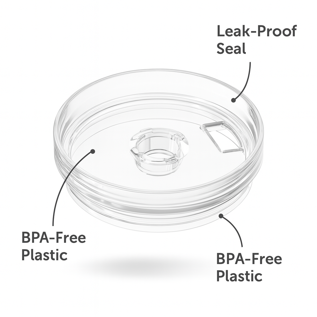 Premium Transparent Tumbler Lid – Spill-Proof, Durable, and Crystal Clear