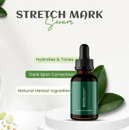 Markaway Stretch Mark Serum – Herbal Formula for Hydration, Toning &amp; Dark Spot Correction (30ml)