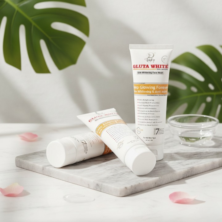 Gluta White 100% Natural Skin Whitening & Anti-Aging Face Wash 100g – Gentle Cleanser For Bright, Smooth & Youthful Skin View Gallery - Pakistan