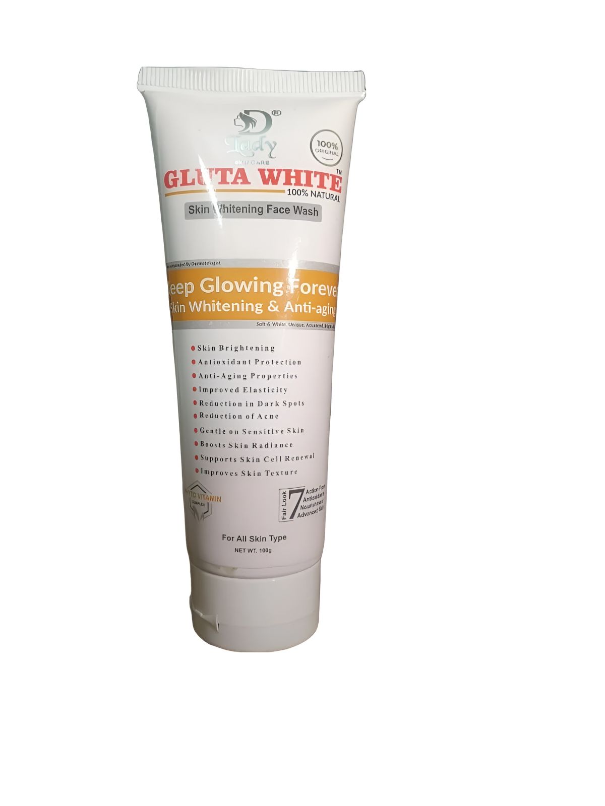 Gluta White 100% Natural Skin Whitening & Anti-Aging Face Wash 100g – Gentle Cleanser For Bright, Smooth & Youthful Skin View Gallery - Pakistan