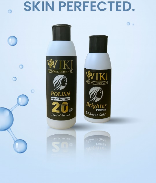 VIKI Special Skincare Brighter Power 24K Gold & Polish Peeling Cream – Ultra Whitening Set (Black) View Gallery - Pakistan