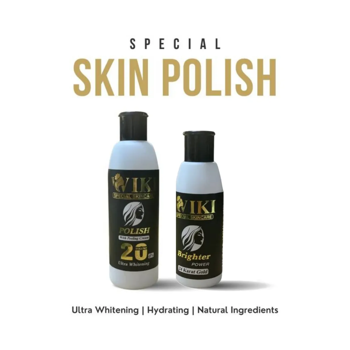 VIKI Special Skincare Brighter Power 24K Gold & Polish Peeling Cream – Ultra Whitening Set (Black) View Gallery - Pakistan