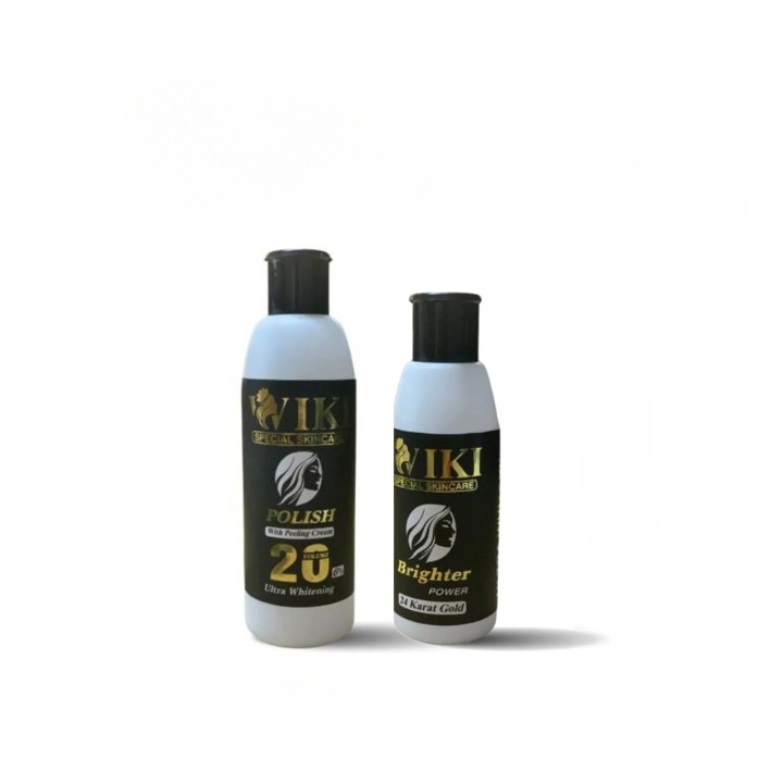 VIKI Special Skincare Brighter Power 24K Gold & Polish Peeling Cream – Ultra Whitening Set (Black) View Gallery - Pakistan