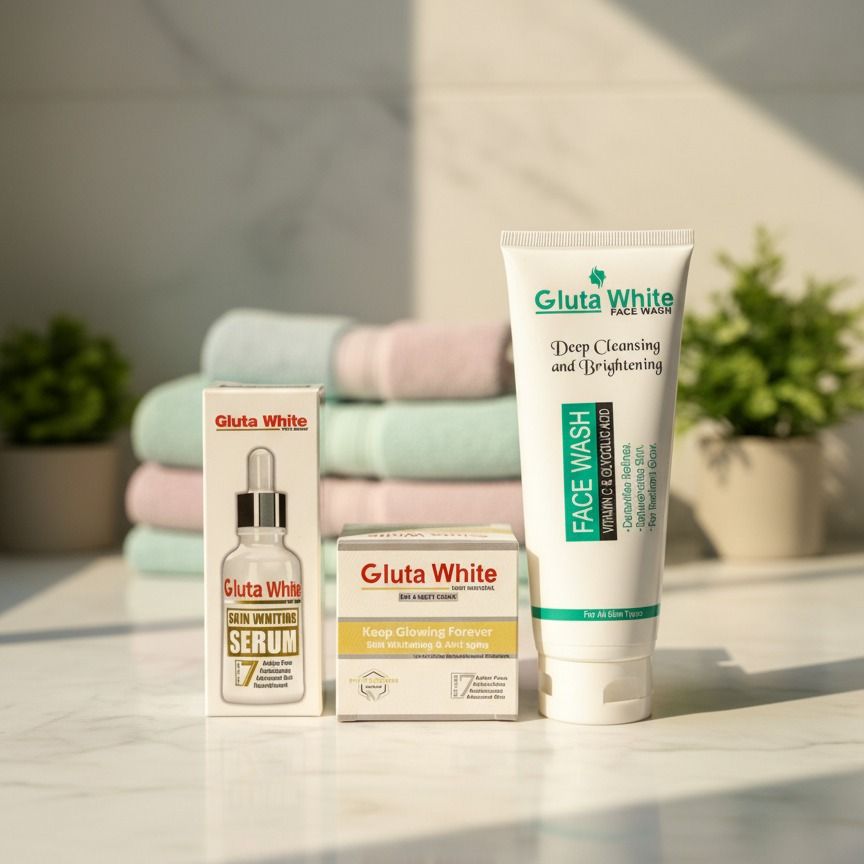 Gluta Facewash 100ml & Gluta Serum 30ml Deal – Skin Brightening, Anti-Aging, Deep Cleansing & Nourishing Skincare Combo View Gallery - Pakistan