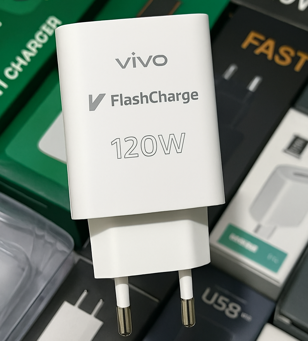 Vivo 120W Flash Charging USB Port Adapter – Fast Charger