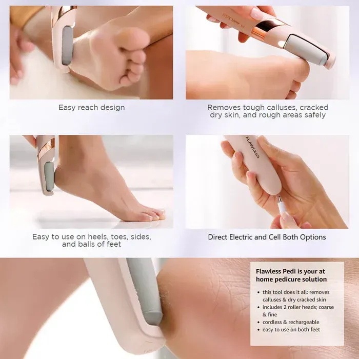Electric Foot File Grinder – Pedicure Tool for Dead Skin & Callus Removal, Rechargeable Foot Care Machine for Smooth & Soft Feet (Random Color) View Gallery - Pakistan