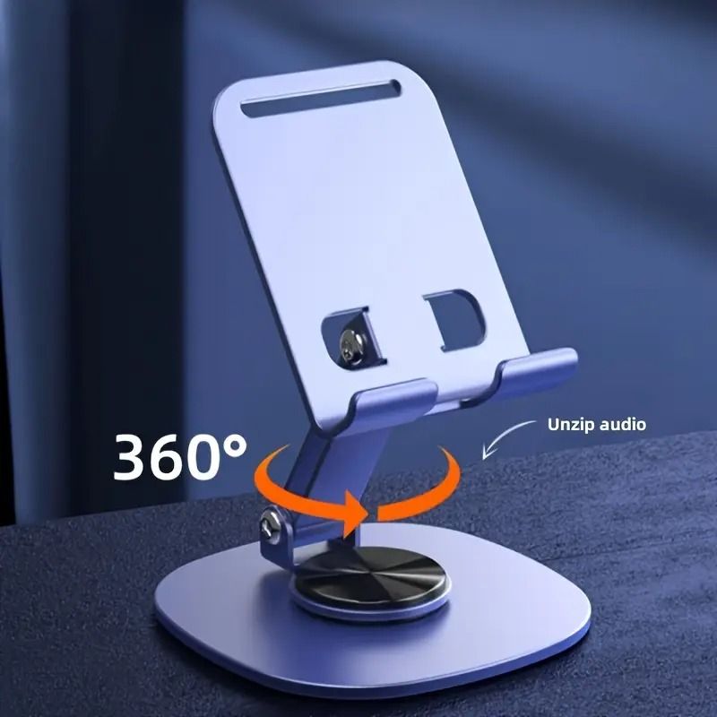 Metal Mobile Holder – 360° Rotatable Stand with Carbon Steel Plate