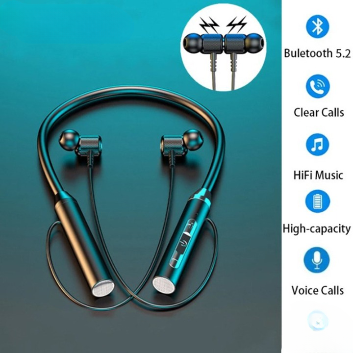 Universal Neckband – Wireless Bluetooth Earphones | Long Battery Backup | Random Color View Gallery - Pakistan