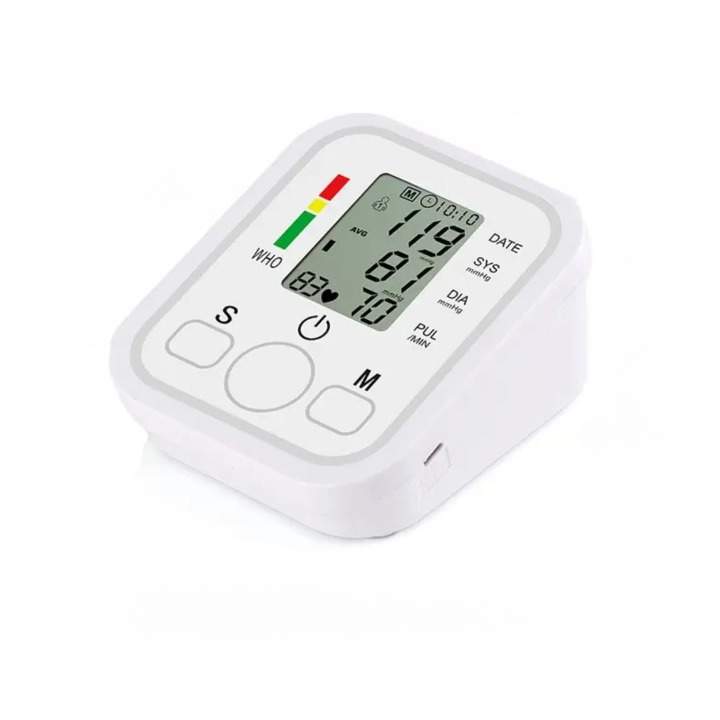 Digital Blood Pressure Monitor – Fully Automatic Upper Arm BP Machine with Heart Rate Detection, Accurate Readings, Easy-to-Use Home Health Device View Gallery - Pakistan